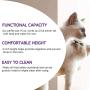 Y YHY Cat Water Bowl,Raised Cat Food Dish,Elevated Cat Bowl No Spill,Ceramic Pet Bowls for Cats or Small Dogs,Dishwasher Safe