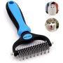 HSpet-HOME Pet Grooming Tool- 2 Sided Undercoat Rake for Dogs &Cats-Safe and Effective Dematting Comb for Mats&Tangles Removing-No More Nasty Shedding or Flying Hair