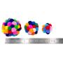 JpGdn 3Pcs Cat Toy Balls Kitten Pompon Ball with Bells Soft Wool Felt Ball Colorful Interactive Playing Chewing Training Teaser Toy