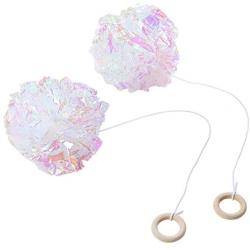 ocijf179 Pet Toy Oversized Candy Color Sound Paper Ball Ring Toys Cat Interactive Pet Supplies - Candy Colored