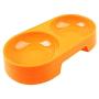 LeSharp Dog Accessories, Pet Puppy Dog Cat Food Water Dish Feeder Plastic No Slip Double Bowl Dispenser - Green
