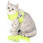SMALLLEE_Lucky_Store CWYP00127 Ultra Suede Small Dog Cat Harness Leash Dots Bow