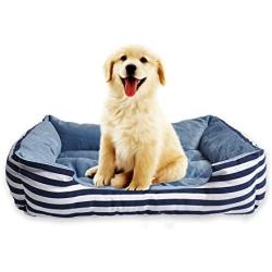 long rich Large Classic Rectangle Dog and Pet Bed, 24x34 inches. by Happycare Textiles