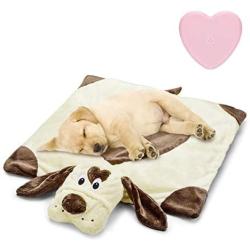 Moropaky Puppy Heartbeat Toy Puppy Bed Mat for Anxiety Relief, Behavioral Training Aid Toy for Dog Calming Sleeping Soother Cuddle