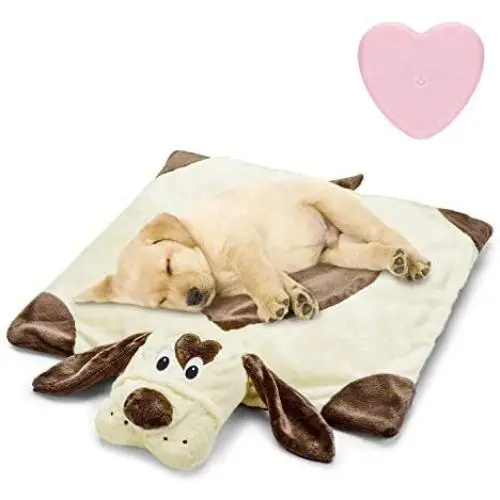 Moropaky Puppy Heartbeat Toy Puppy Bed Mat for Anxiety Relief, Behavioral Training Aid Toy for Dog Calming Sleeping Soother Cuddle
