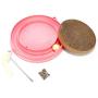 WWYM Cat Scratcher, Cat Scratchpad with Ball Mouse, Circular Plastic Corrugated Paper Cat-Scratchpad Toy Cat-Tease Plate Pet Supplies,Pink