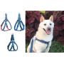 Bagoo Pets - Dog Harness & Dog Leash Collar for Small, Medium and Large Dogs - Adjustable & Durable Denim Dog Accessories - No Choke No Pull Gentle Dog Vest and Dog Collar - Perfect for Training Pet