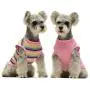 Fitwarm 2-Pack 100% Cotton Striped Dog Shirt for Pet Clothes Puppy Vest T-Shirts Cat Top Tee Breathable Stretchy Fitwarm 2-Pack 100% Cotton Striped Dog Shirt for Pet Clothes Puppy Vest T-Shirts Cat Top Tee Breathable Stretchy