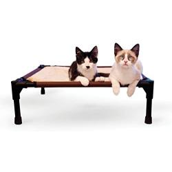 K&H Pet Products Comfy Pet Cot Elevated Pet Bed Small Chocolate/Tan 17'' x 22'' x 7''