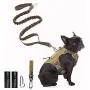 PETAGE Dog Harness and Dog Leash 6FT Heavy Duty Dog Leash with 2 Padded Handles