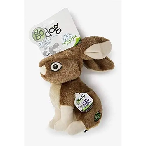 GoDog Wildlife Rabbit Large Toy with Chew Guard