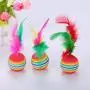 avbxcuecc 5pcs/Set Cat Ball Toys with Feather Pets Kitten Teaser Interactive Funny Supplies avbxcuecc 5pcs/Set Cat Ball Toys with Feather Pets Kitten Teaser Interactive Funny Supplies