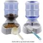 Zcaukya Automatic Cat Feeder and Water Dispenser Set, 1 Gal x 2 Gravity Dog Water Fountain Pet Food Feeder