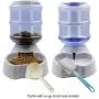 Zcaukya Automatic Cat Feeder and Water Dispenser Set, 1 Gal x 2 Gravity Dog Water Fountain Pet Food Feeder Zcaukya Automatic Cat Feeder and Water Dispenser Set, 1 Gal x 2 Gravity Dog Water Fountain Pet Food Feeder