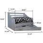 Iconic Pet Sassy Paws Multipurpose Wooden Pet Bed with Feeder for Dogs & Cats
