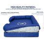 Imperial Petcare Luxury Memory Foam Bed for Sml Lrg X-Large Dogs, Size,Color Options, Washable Cover, Breathable 35% Cotton - Waterproof Liner, Shredded Foam Bolster, Non-Skid Bottom