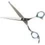 ShearsDirect Japanese 440C Cutting Shear Ball Tip with Anatomic Handle with Blue Gem Stone Tension, 6.5-Inch ShearsDirect Japanese 440C Cutting Shear Ball Tip with Anatomic Handle with Blue Gem Stone Tension, 6.5-Inch