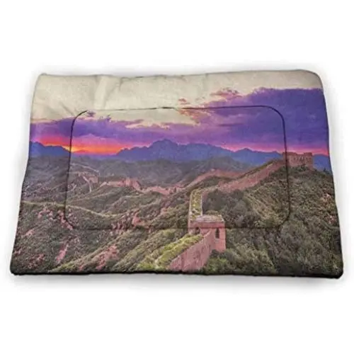 DayDayFun Great Wall of China Pet Mat Customization Old Chinese Building Area Panorama in Nature Exotic Scene Pet Mats for Food and Water for Wood Floors Turquoise Green DayDayFun Great Wall of China Pet Mat Customization Old Chinese Building Area Panorama in Nature Exotic Scene Pet Mats for Food and Water for Wood Floors Turquoise Green