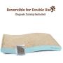 AMZNOVA Cat Scratcher, Reversible S-Curved Corrugated Cardboard Kitty Scratching Pad Lounge with Catnip, 1 Pack, Baby Blue