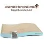 AMZNOVA Cat Scratcher, Reversible S-Curved Corrugated Cardboard Kitty Scratching Pad Lounge with Catnip, 1 Pack, Baby Blue AMZNOVA Cat Scratcher, Reversible S-Curved Corrugated Cardboard Kitty Scratching Pad Lounge with Catnip, 1 Pack, Baby Blue