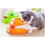 WWYM 3-Level Tower of Tracks Ball Cat Toy, Anti-Slip Funny Interactive Play and Exercise - Pet Cat Ball Toy, for Multiple Cats