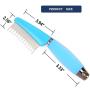 Depilate Brush Dog Comb Cat Brush Teeth Rabbits Comb Pets Grooming Massaging Long & Short Stainless Steel Teeth Slip-Proof Steel Safety Blades for Detangling