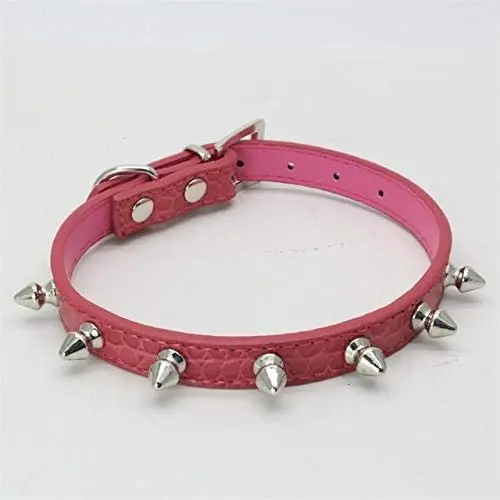Chenyouwen Pet Toys Great Cat Dog Rivet Collar Pet Accessory Collar, Size: XS(Purple) (Color : Pink) Chenyouwen Pet Toys Great Cat Dog Rivet Collar Pet Accessory Collar, Size: XS(Purple) (Color : Pink)