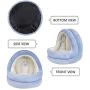 GAPZER Warming Cat Bed Machine Washable Kitty Cave with Cat Ball Cozy Puppy Nest with Anti-Slip & Waterproof Bottom for Indoor Cats & Small Dogs