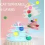 ikjuh Cat Turntable Toys Interactive Round Pet Toys 4 Layers Plastic Ball Rocking Roller for Cats Kitten IQ Training Puzzle Track Tower with Balls (Pink) ikjuh Cat Turntable Toys Interactive Round Pet Toys 4 Layers Plastic Ball Rocking Roller for Cats Kitten IQ Training Puzzle Track Tower with Balls (Pink)