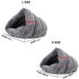 FANQIE Indoor Dog House, Plush Warm Mat Cat Cave, Winter Supplies Cat Cushion, Soft Bed Kennel(Blue L)