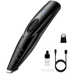 MaikcQ Dog Clipper Grooming Kit Small Dogs Cats Cordless USB Rechargeable Low Noise Electric for Hair Around Face Paws Eyes Ears Rear
