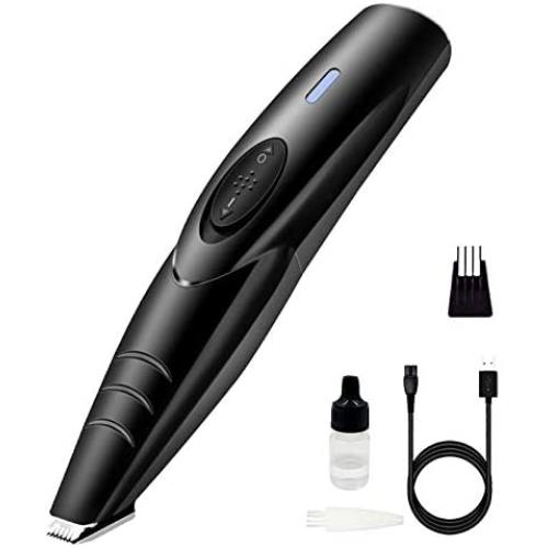 MaikcQ Dog Clipper Grooming Kit Small Dogs Cats Cordless USB Rechargeable Low Noise Electric for Hair Around Face Paws Eyes Ears Rear