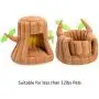Hollypet Cozy Pet Bed Warm Cave Nest Sleeping Bed Tree Shape Puppy House for Cats and Small Dogs, Stump