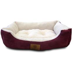 American Kennel Club Suede Cuddler Solid Pet Bed, Large