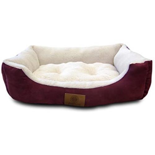 American Kennel Club Suede Cuddler Solid Pet Bed, Large