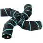 Decdeal Cat Tunnel Pet Play Tunnels Collapsible Cube Tunnel Toy for Cats Dogs Rabbits Pets (4 Way Tunnel(S Shape), Blue) Decdeal Cat Tunnel Pet Play Tunnels Collapsible Cube Tunnel Toy for Cats Dogs Rabbits Pets (4 Way Tunnel(S Shape), Blue)