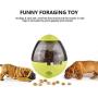 Dog & Cat Toy Pet Food Container Dog Slow Feeder Bowl Cat Puzzle Dispenser, Small Interactive Collapsible Stimulating Play Toy, Adjustable Treats Eat Canister, Funny Maze Gym Ball