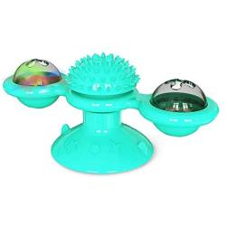 MiaoKa Cat Toy,Windmill Turntable Teasing Scratching Tickle Hair Brush Pet Accessories