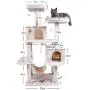 Hey-bro 61.5'' Extra Large Multi-Level Cat Tree Condo Furniture with Sisal-Covered Scratching Posts, 2 Bigger Plush Condos, Perch Hammock for Kittens, Cats and Pets Hey-bro 61.5'' Extra Large Multi-Level Cat Tree Condo Furniture with Sisal-Covered Scratching Posts, 2 Bigger Plush Condos, Perch Hammock for Kittens, Cats and Pets