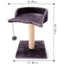 GiftParty Cat Scratching Post for Kitty, Natural Sisal Scratchers Post, Plush Platform and Hanging Toy Balls, Kittens & Cat Interactive Toys