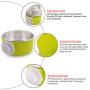 Guardians Crate Dog Bowl Removable Stainless Steel Water Food Feeder Bowls Cage Coop Cup for Cat Puppy Bird Pets
