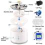 LED Light Pet Fountain Cat and Dog Water Fountain Stainless Steel Top Pet and Cat Water Dispenser Ultra Quiet Water Level Window Water Replaceable Filter Drinking for Cat Water Fountain with Flower