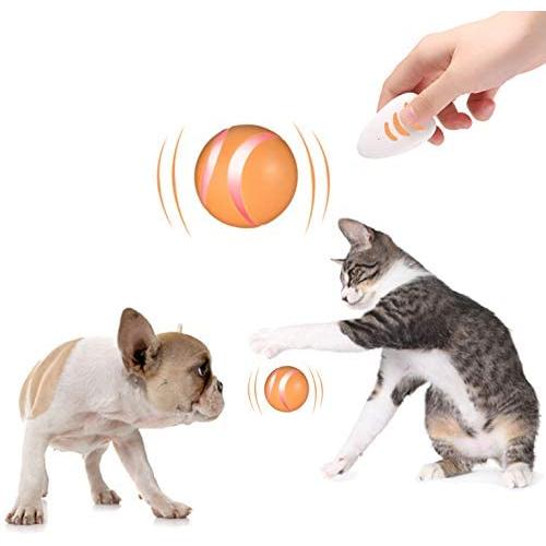 Mould King Wicked Ball, 100% Automatic and Interactive Ball to Keep Your Dogs/Cats Company All Day, Your Pets Joy When Home Alone -NOT for Dog CHEWERS (Orange)