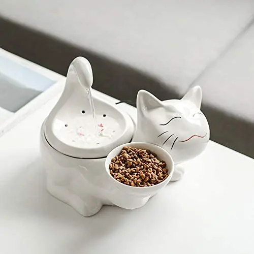 FEENGG 2.0L Pet Drinking Fountain, Pet Automatic Circulation Water Dispenser,Ceramic Pet Water Fountain Eletric Pet Drinking Water Dispenser for Cat Dog FEENGG 2.0L Pet Drinking Fountain, Pet Automatic Circulation Water Dispenser,Ceramic Pet Water Fountain Eletric Pet Drinking Water Dispenser for Cat Dog