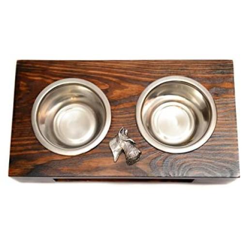 Scottish Terrier, a Dogs Bowl with a Relief from ArtDog