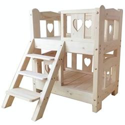YAMEIJIA Pet Bed, bunk Bed, Double Solid Wood Bed, Kennel, pet nest,XS