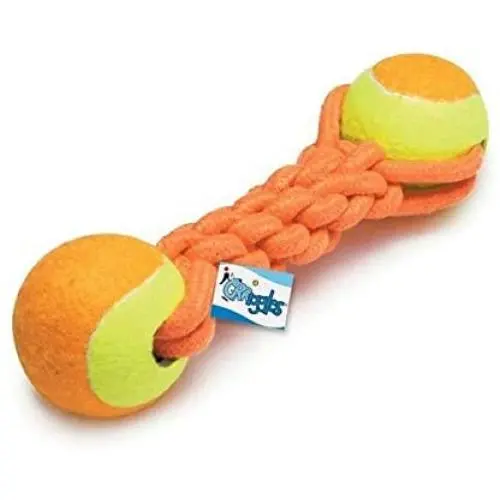 Large Dog Toys Orange Ruff Rope Mega Tennis Ball Tuggers Durable Fetch 12'' Long Large Dog Toys Orange Ruff Rope Mega Tennis Ball Tuggers Durable Fetch 12'' Long