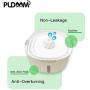 PUDAAM Pet Water Fountain, 1.9L Capacity LED Light and Water Shortage Alarm, Automatic Pet Water Fountain, Anti Overturning Design Water Fountain for Cats and Dogs, White