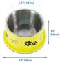 PETish Spaniel Bowl for Long Ear Dog - Ergonomic Personalized Custom Design Bowls, NO Tip Stainless Dish (Medium ( 17oz - 6.3 x 5.3 x 3.0inch ), Banana Yellow)