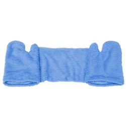 Cuddle Me Dry Doggie Drying Towel with SnapOn Mitts, Blue